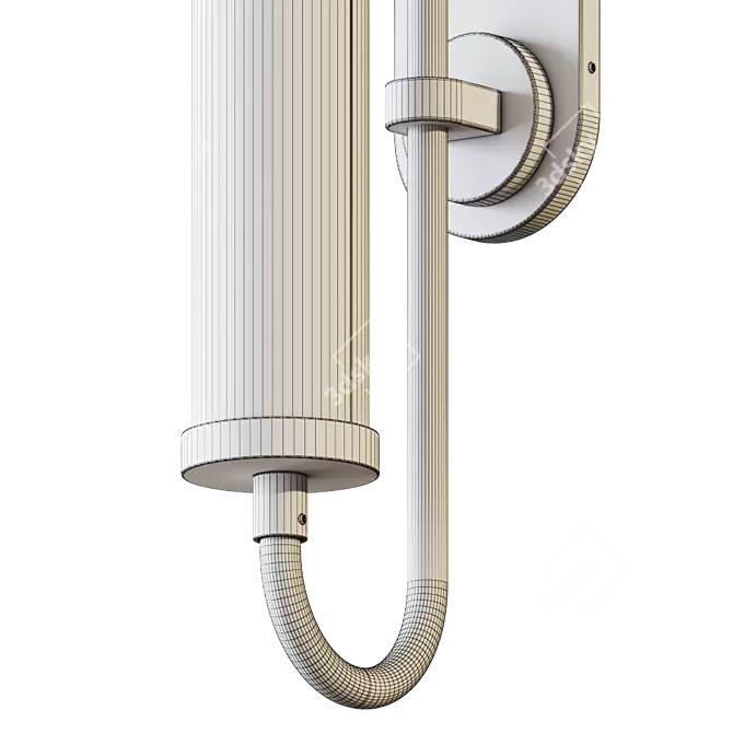 Industrial Bauhaus Revamped Wall Light 3D model image 3