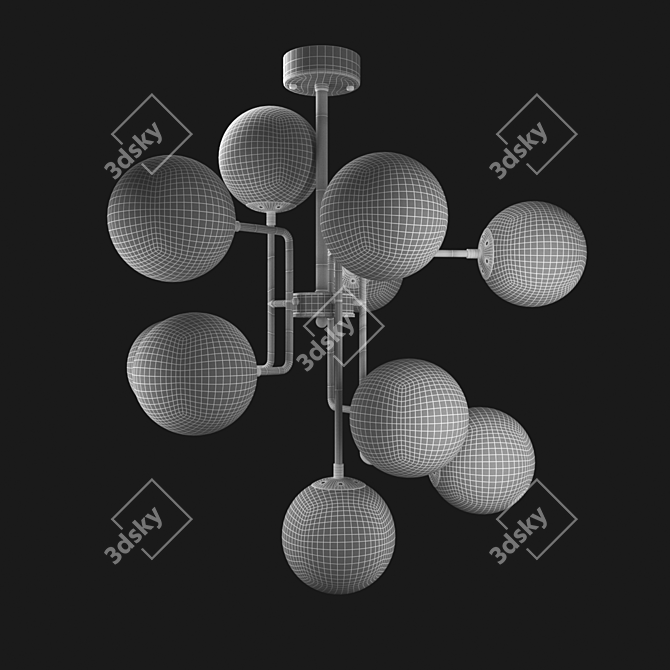 Elegant Eichholtz Chase Chandelier 3D model image 3