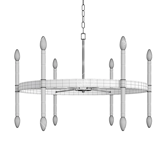 Elegant Notre Dame Chandelier 3D model image 2