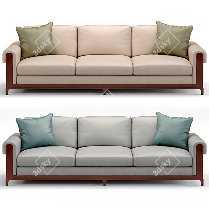 Philip Nimmo Newman Walnut Sofa 3D model image 1