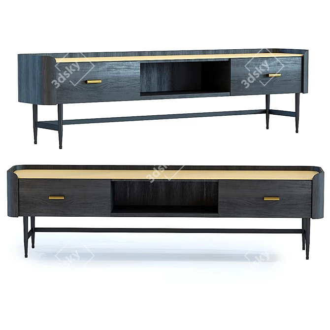 Modern Milano Lowboard 3D model image 1