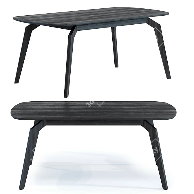 Elegant Milano Dining Table 3D model image 1