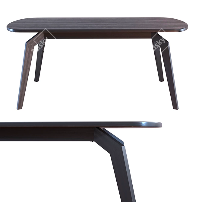 Elegant Milano Dining Table 3D model image 3