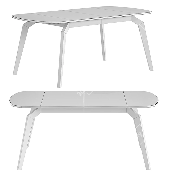 Elegant Milano Dining Table 3D model image 4