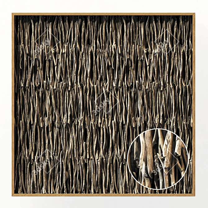 Sang Driftwood Decor: Unique Construction Art 3D model image 1