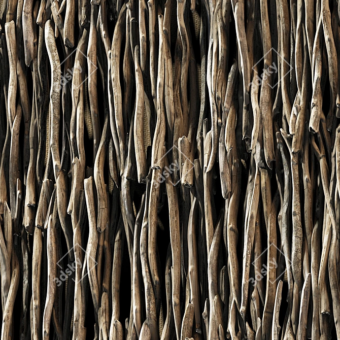 Sang Driftwood Decor: Unique Construction Art 3D model image 3