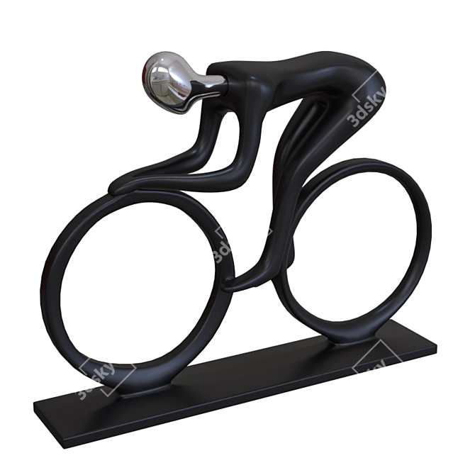 Racing Cyclist Figurine 3D model image 1