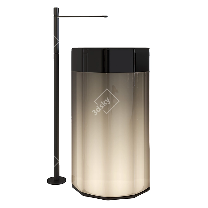 Elegant Vitreow Sink: 850x500mm 3D model image 5