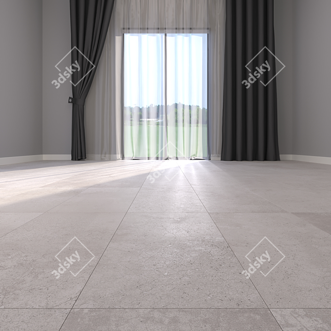 Hyper White 30x60: Sleek and Stylish Floor 3D model image 2