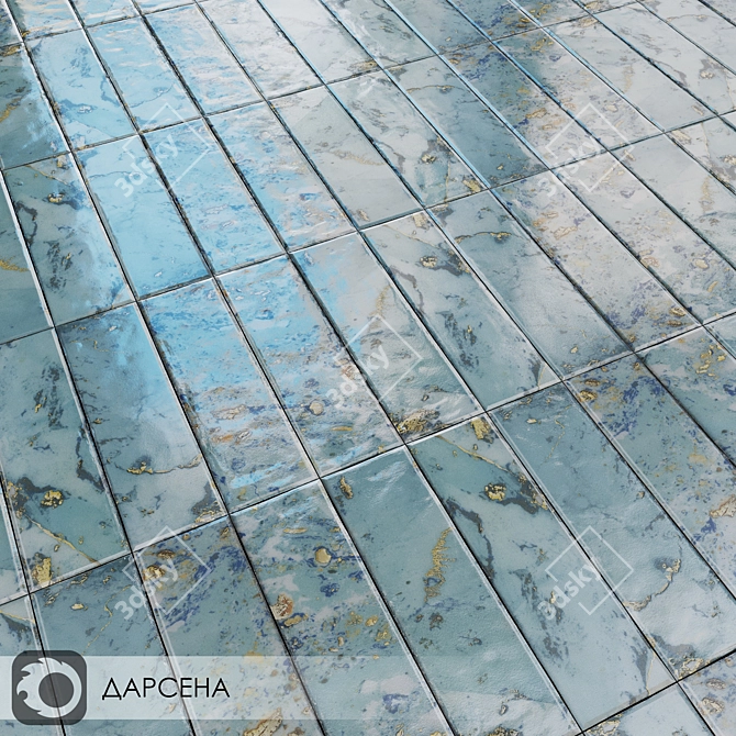 Milano Darsena Blue Ceramic Tiles 3D model image 2