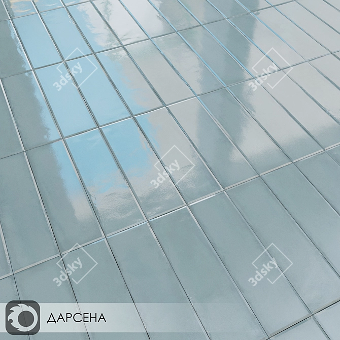 Milano Darsena Blue Ceramic Tiles 3D model image 3