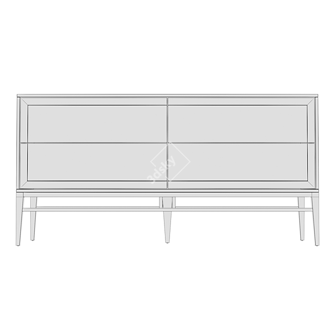 Modern Gray Walnut Sideboard by Angel Cerda 3D model image 4