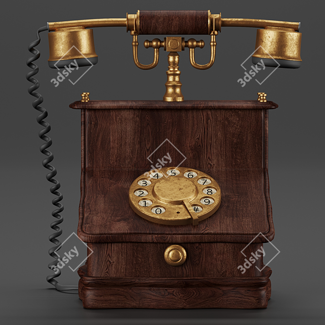 Vintage Retro Cellphone 3D model image 2