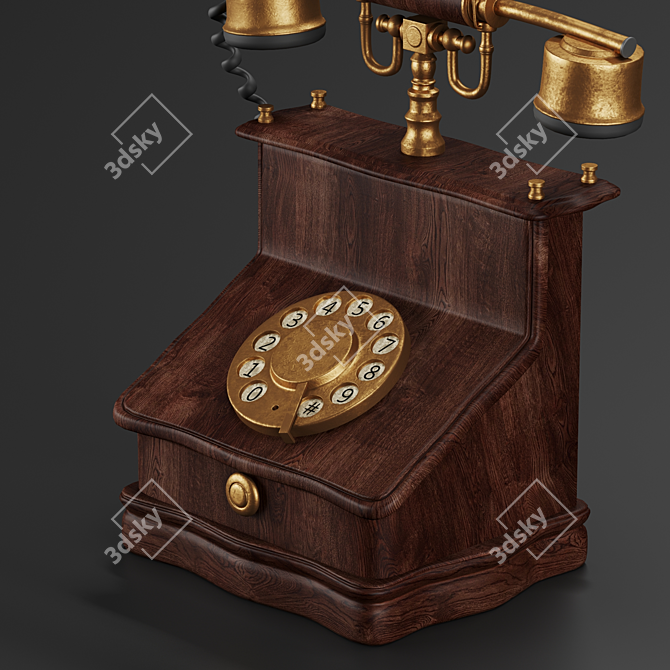 Vintage Retro Cellphone 3D model image 3