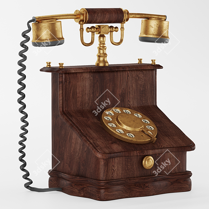 Vintage Retro Cellphone 3D model image 4