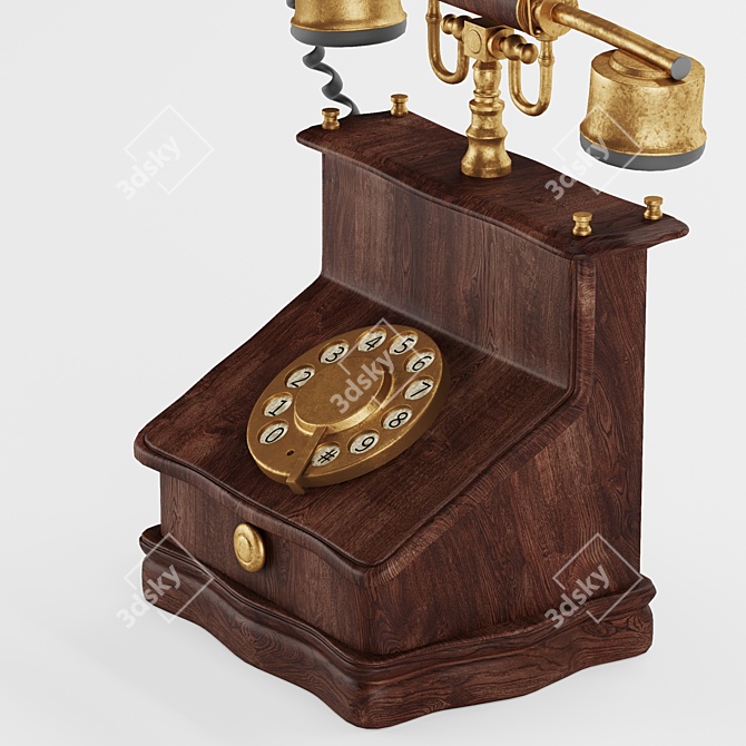 Vintage Retro Cellphone 3D model image 6