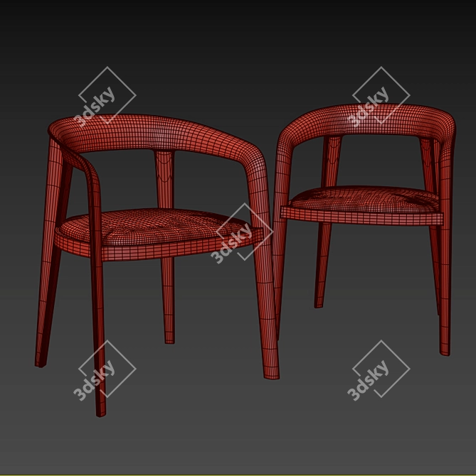 Sleek Corvo Chair: Modern Design by Noé Duchaufour 3D model image 8