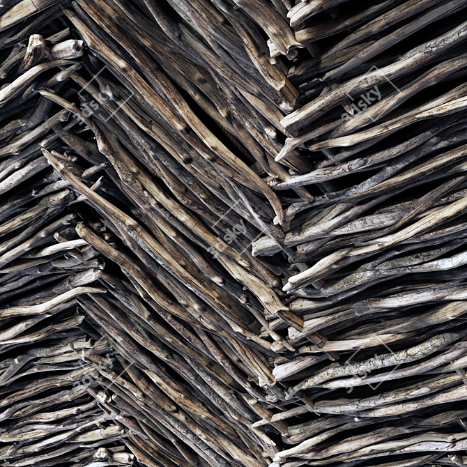 Driftwood Branches Decor Constructor 3D model image 3