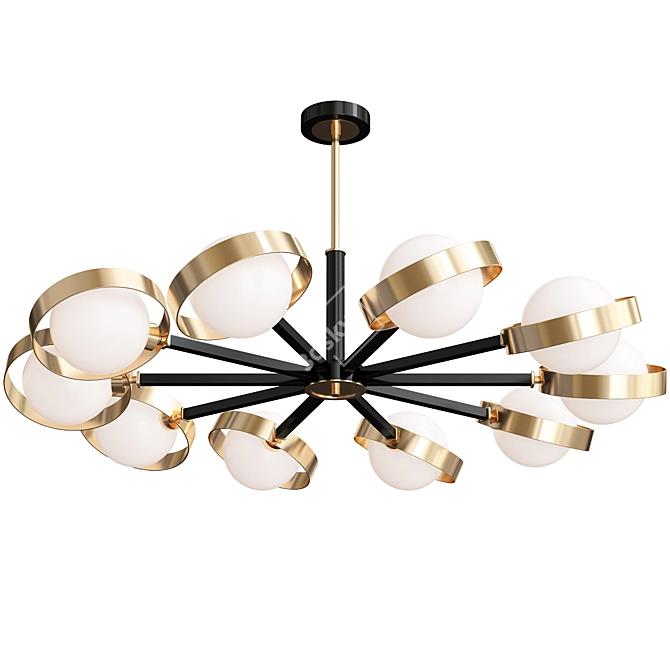 Elegant Kinesis Chandelier Set: Illuminate your space with style 3D model image 2