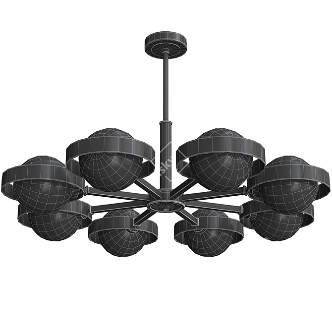 Elegant Kinesis Chandelier Set: Illuminate your space with style 3D model image 5