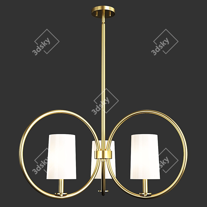 Elegant Meridian Chandelier 3D model image 1