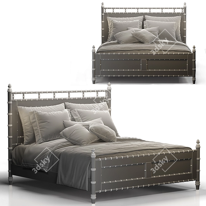 FFDM SUMMER HOME Classic Bed 3D model image 2