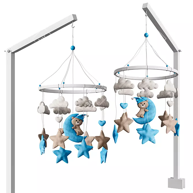 KidsDecor Baby Mobile: Playful and Whimsical 3D model image 2