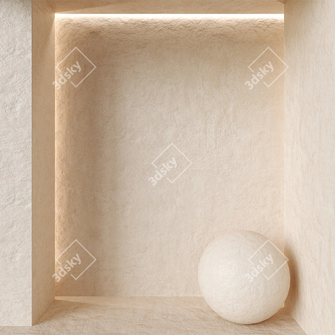 Sleek Plaster #79: High-Res Seamless Textures 3D model image 1