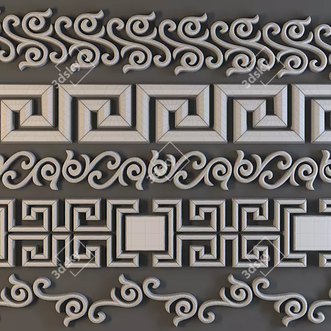 Elegant Trim Ornament - 01 3D model image 2