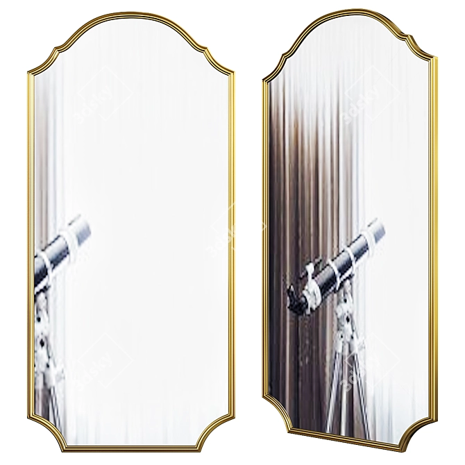 Modern Capelle Mirror: Stylish Ballard Designs 3D model image 1