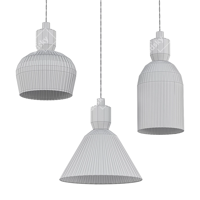 Ceramic Pendant Light: Olly 3D model image 2