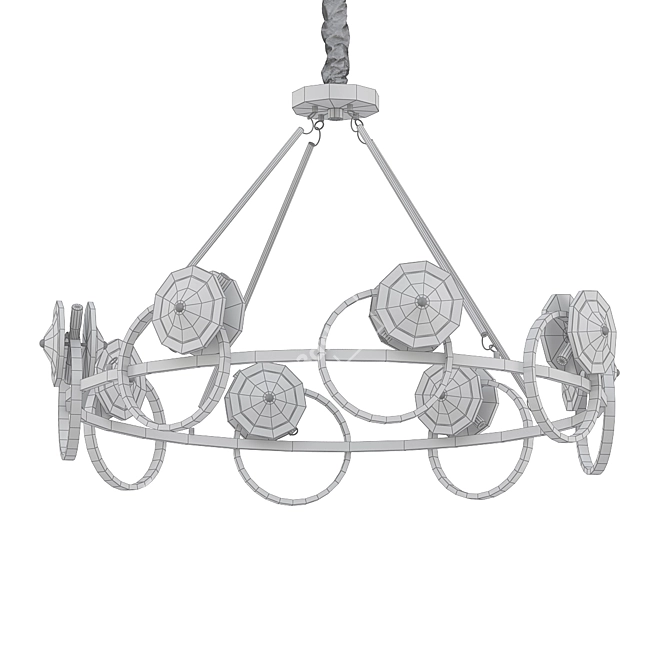 Adonica-ch: Elegant Crystal Chandelier 3D model image 2
