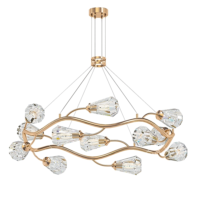 Adrianna Crystal Chandelier - Elegant Lighting Solution 3D model image 1
