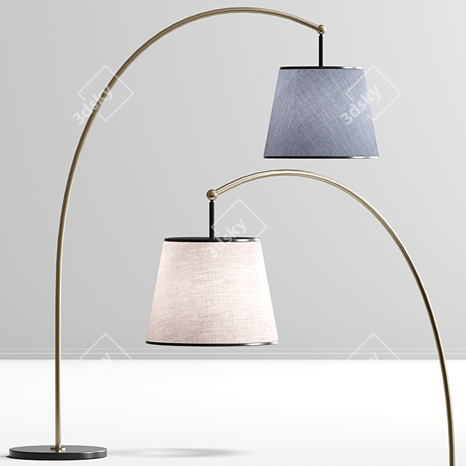 Sleek Floor Lamp: Vray & Corona Compatible 3D model image 1