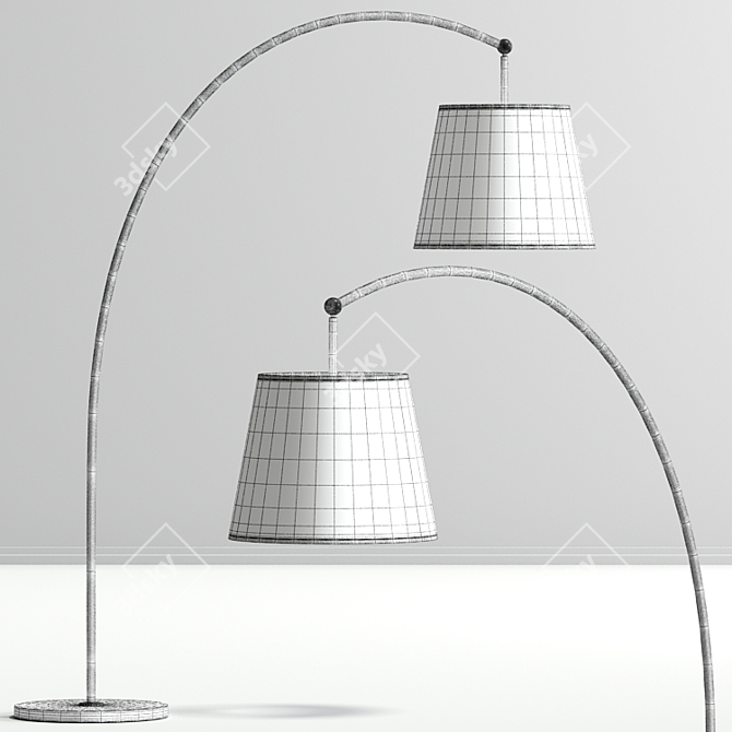 Sleek Floor Lamp: Vray & Corona Compatible 3D model image 2