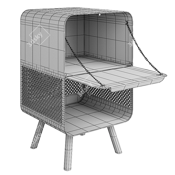 La Redoute Steel Table | 47x59x47 Size 3D model image 3