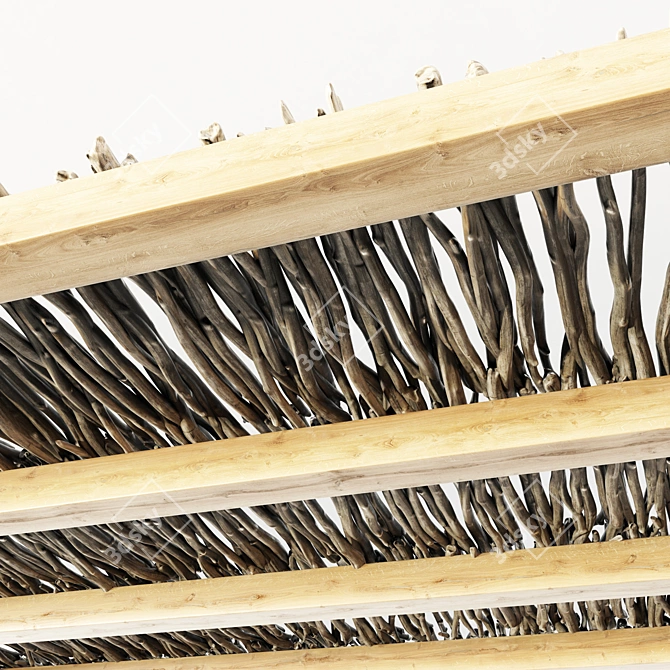 Driftwood Branch Ceiling - Natural Wooden Decor 3D model image 4
