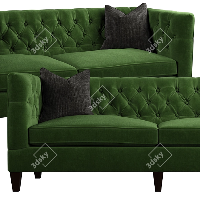 Luxury Becket Sofa 3D model image 2