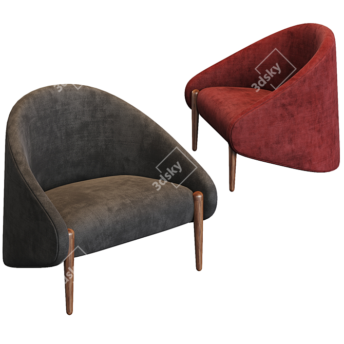 Luxury Comfort: Roche bobois Walrus Armchair 3D model image 2