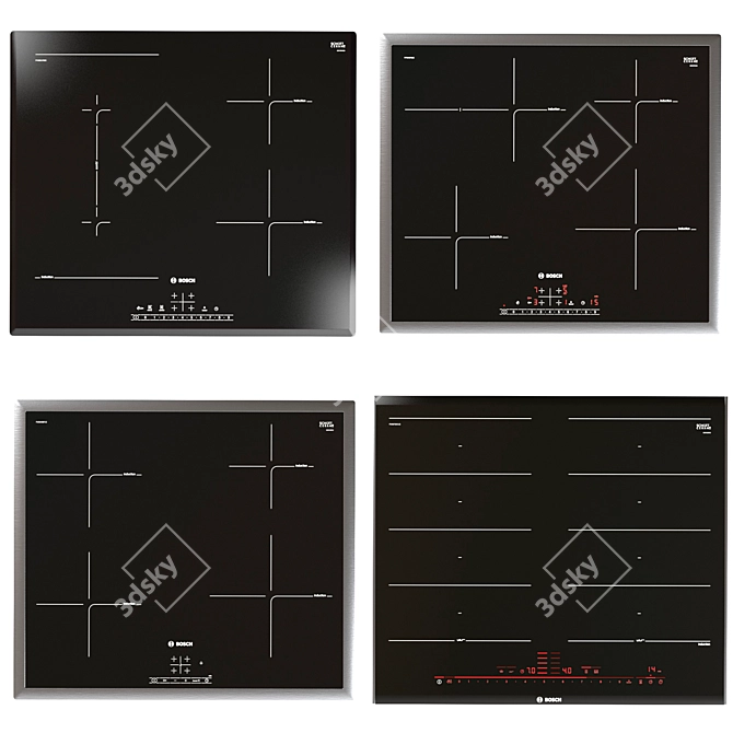 BOSCH Induction Hob Set 3D model image 1