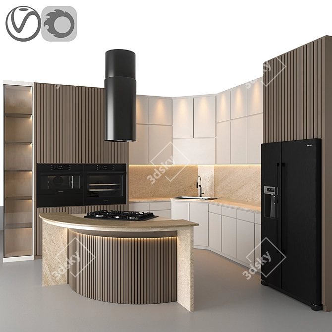 Bosch Kitchen Appliances Combo 3D model image 1