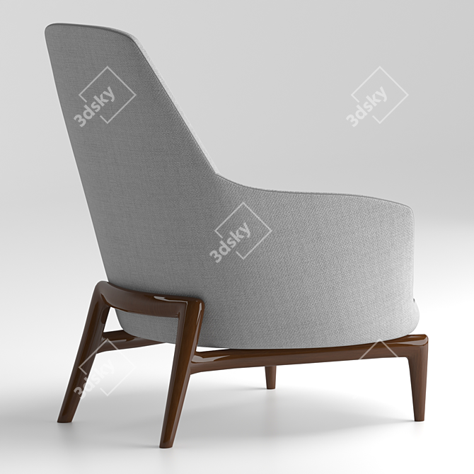LEDA Flexform: Sleek & Versatile Fabric 3D model image 3