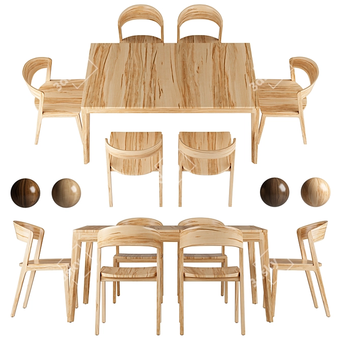 TEAM7 Mylon: Stylish Tables & Chairs 3D model image 1