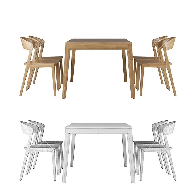 TEAM7 Mylon: Stylish Tables & Chairs 3D model image 3