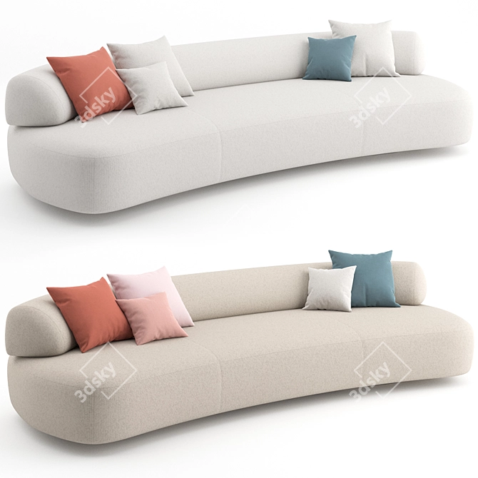 Gogan Sofa 01: Luxurious Comfort by Moroso 3D model image 2
