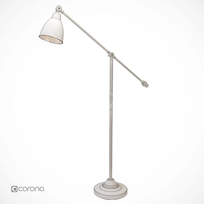 Stylish Barometer Lamp in Yellow 3D model image 3