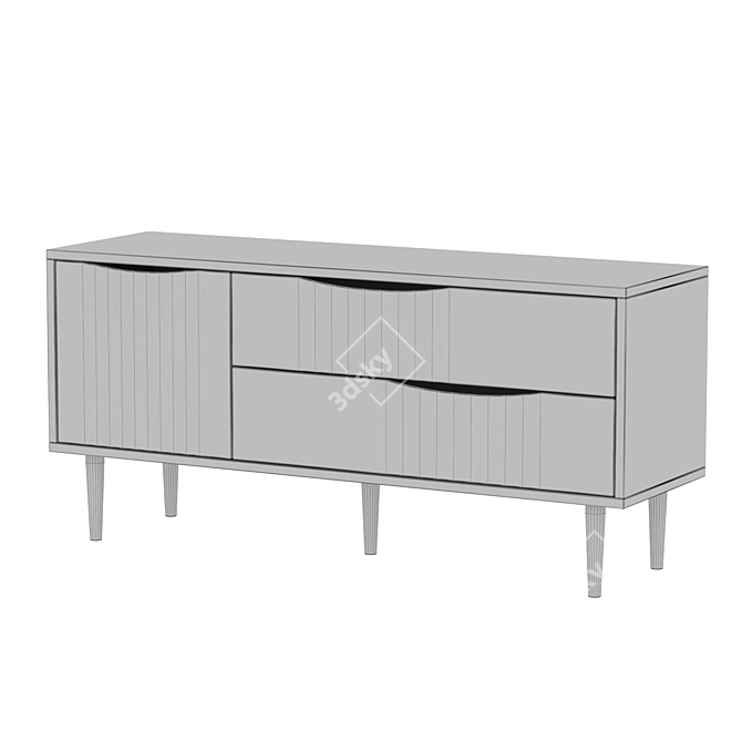 Scandinavian Style TV Stand 3D model image 4