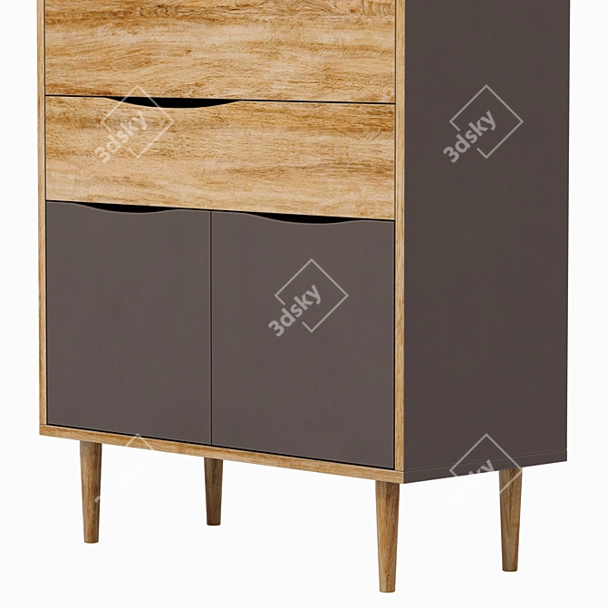 Sleek and Versatile Rack - 90x180x40 cm 3D model image 3