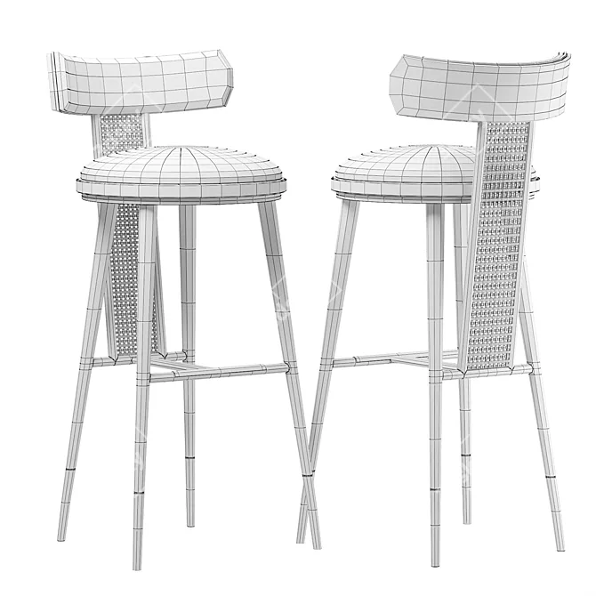 BLAKEY Bar Chair: Stylish and Comfortable 3D model image 5