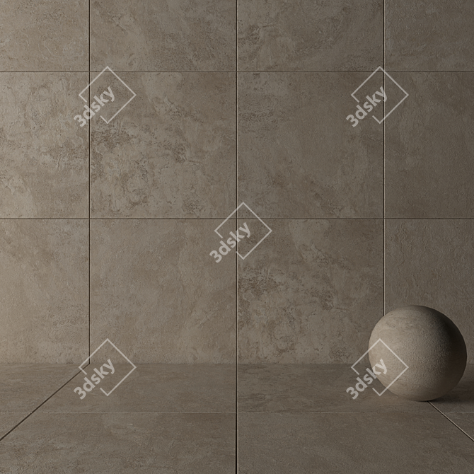 Flaviker Navona Honey Cross: Stunning 120x120 Wall & Floor Tile 3D model image 3